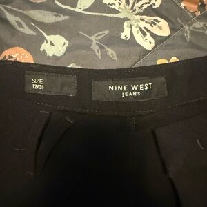 Nine West Black slacks - Classic Solid Black. Note first pic is actual color.
